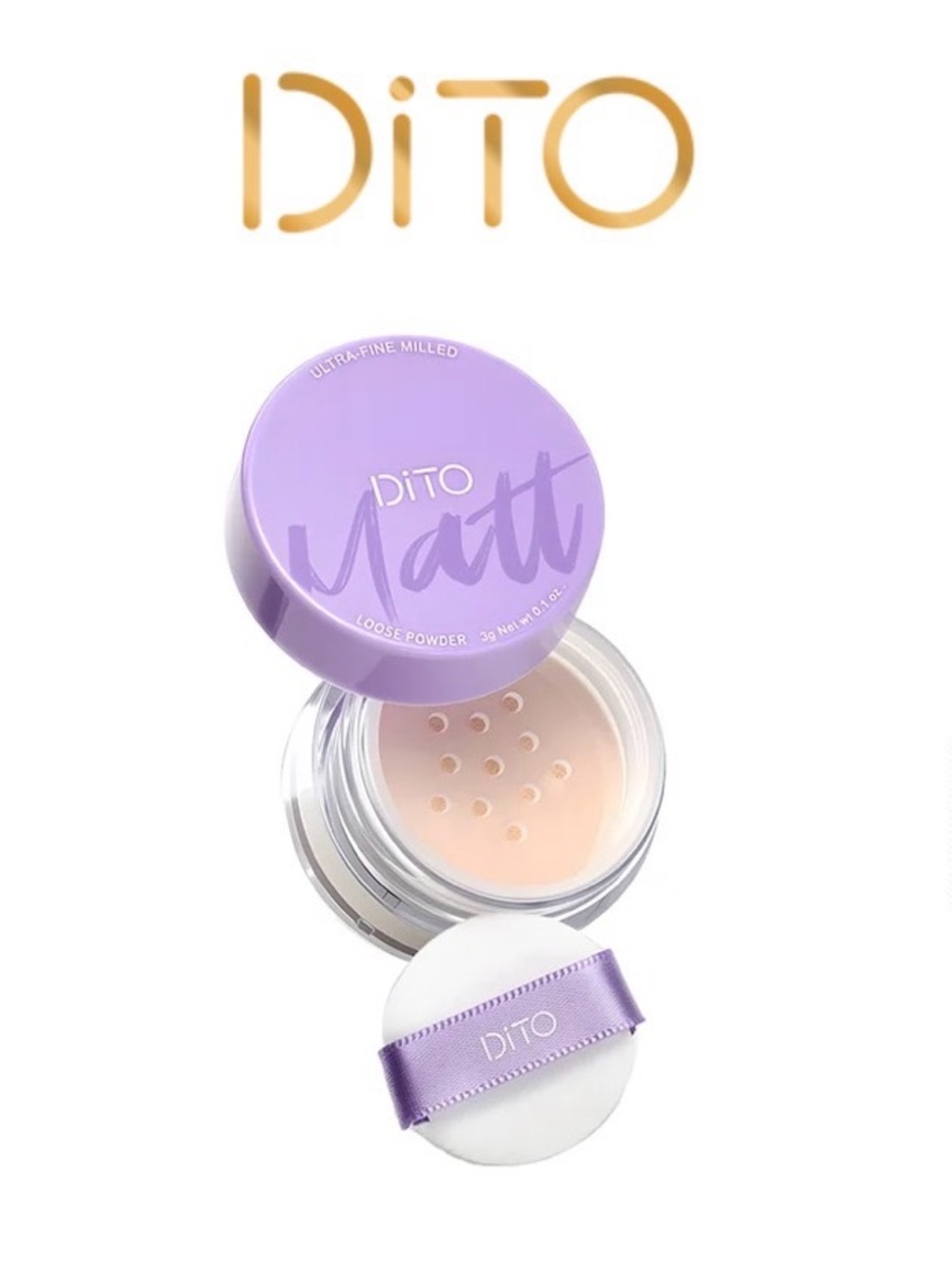 DITO Ultra-Fine Milled Loose Powder Oil Control Translucent Makeup .1 oz NWT